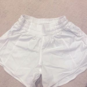 White lululemon Hotty Hot shorts